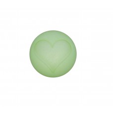 Cabochon Polaris, mit Herz, 12mm, hellgrün